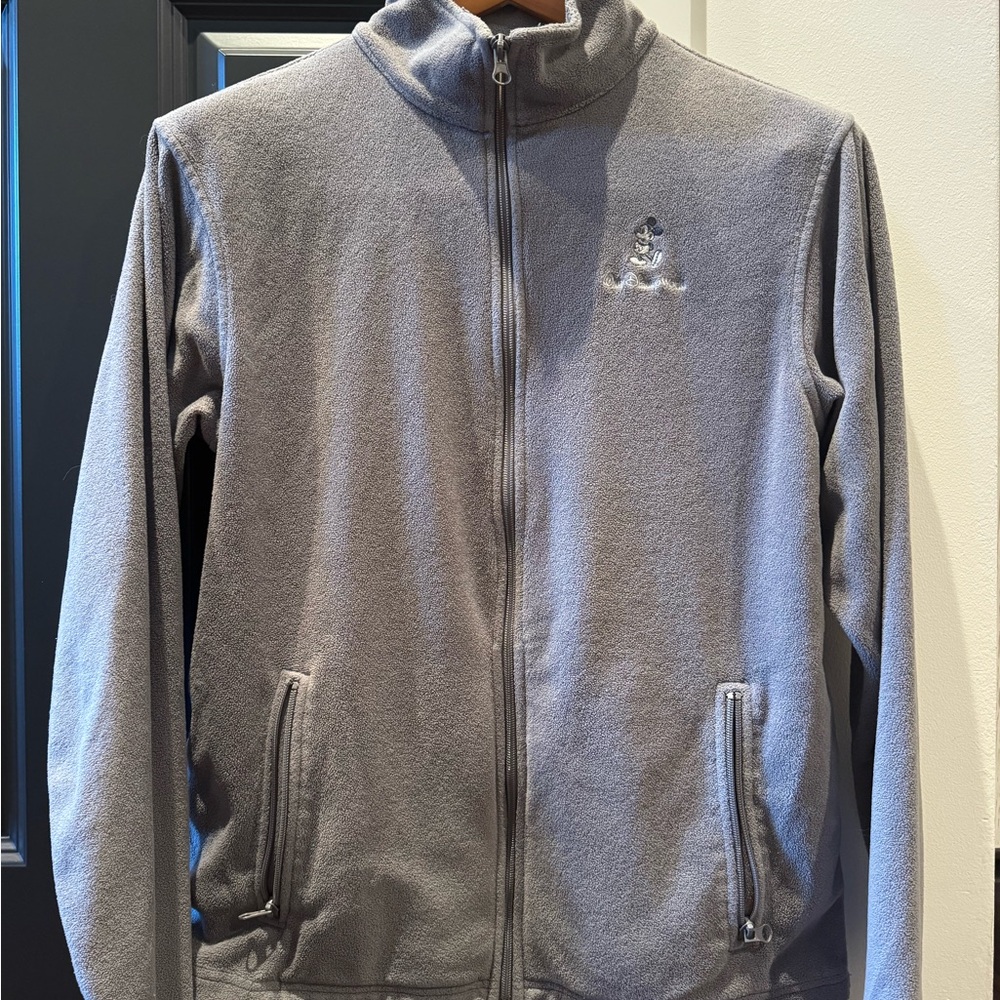 Walt Disney Gray Full-Zip Fleece Jacket